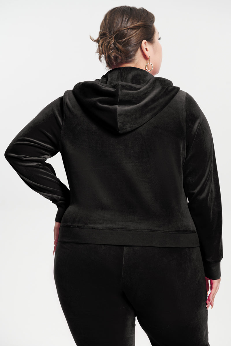 Plus-Size Classic Cotton Velour Hoodie