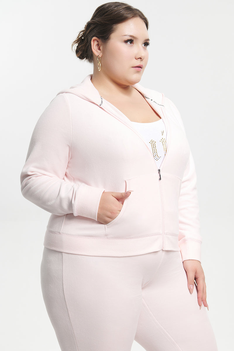 Plus-Size Classic Cotton Velour Hoodie