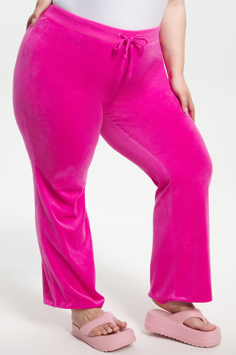 Plus-Size Classic Cotton Velour Track Pants