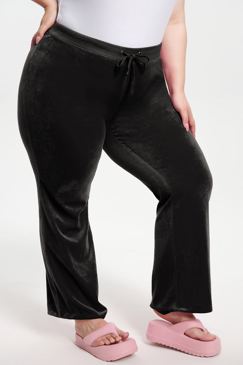 Plus-Size Classic Cotton Velour Track Pants