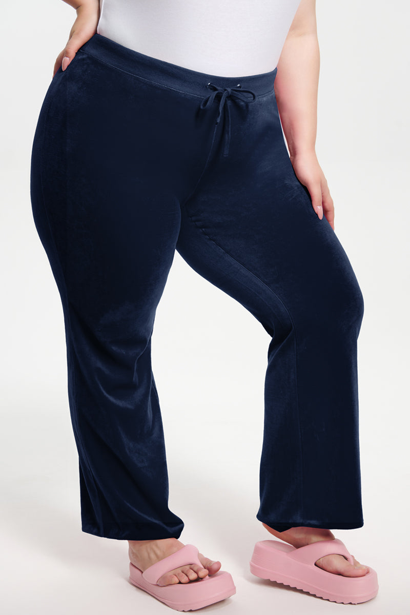 Plus-Size Classic Cotton Velour Track Pants