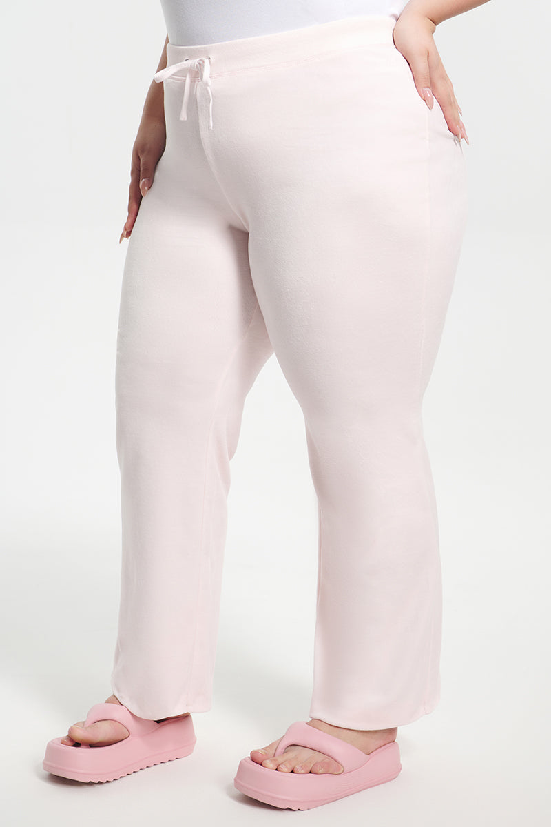 Plus-Size Classic Cotton Velour Track Pants