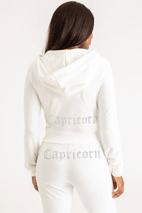 Capricorn Big Bling Velour Hoodie