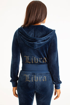 Libra Big Bling Velour Hoodie