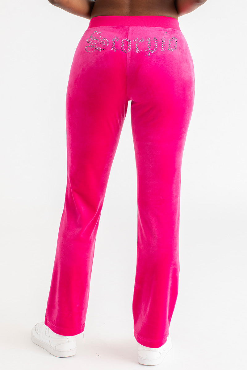Scorpio Customizable Big Bling Velour Track Pants - Juicy Couture