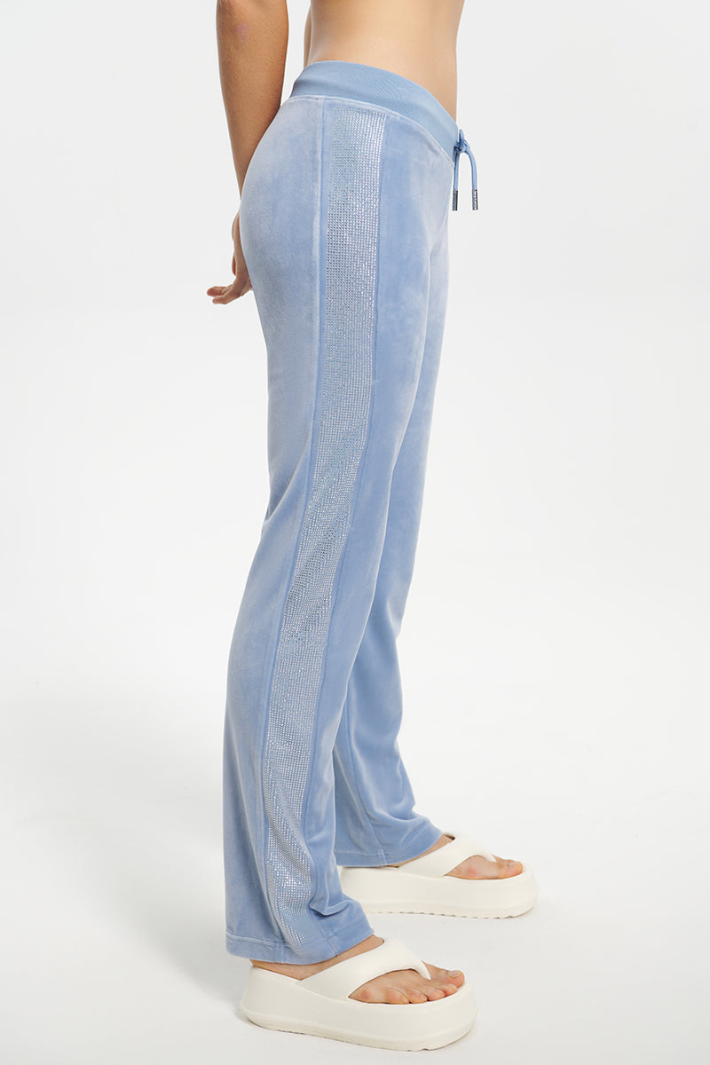 Ombre Bling Velour Track Pants