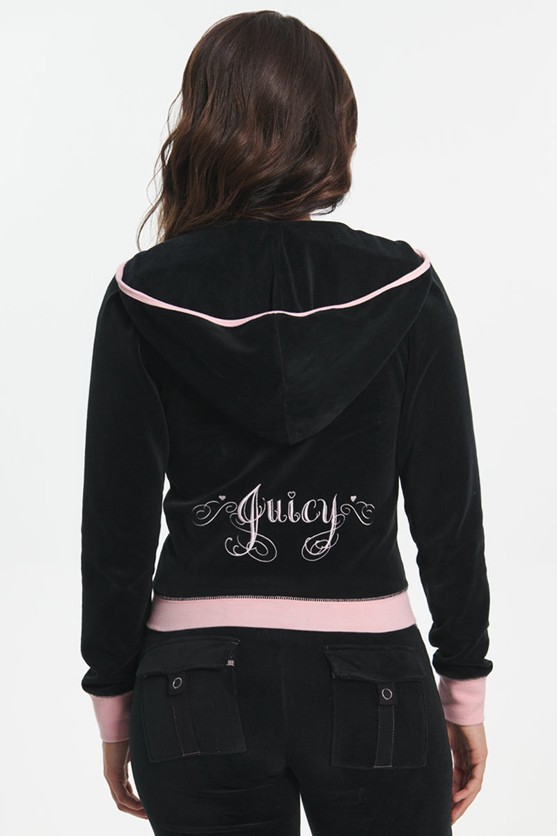 Sweetheart Cotton Velour Hoodie