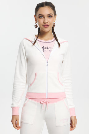 Sweetheart Cotton Velour Hoodie