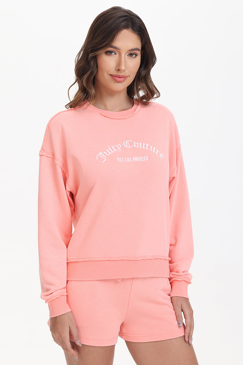 French Terry Embroidered Crewneck - Juicy Couture