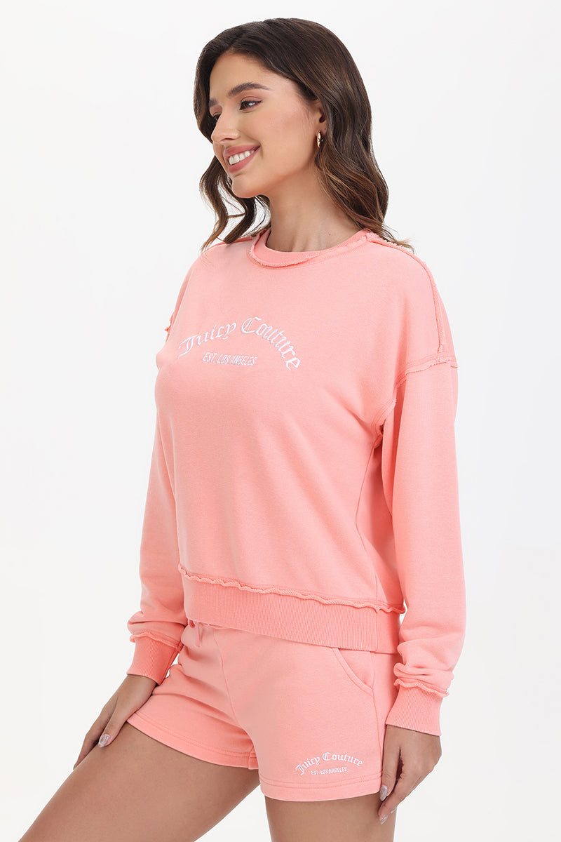 French Terry Embroidered Crewneck - Juicy Couture