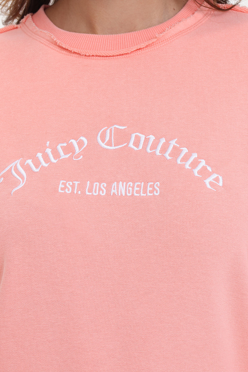 French Terry Embroidered Crewneck - Juicy Couture
