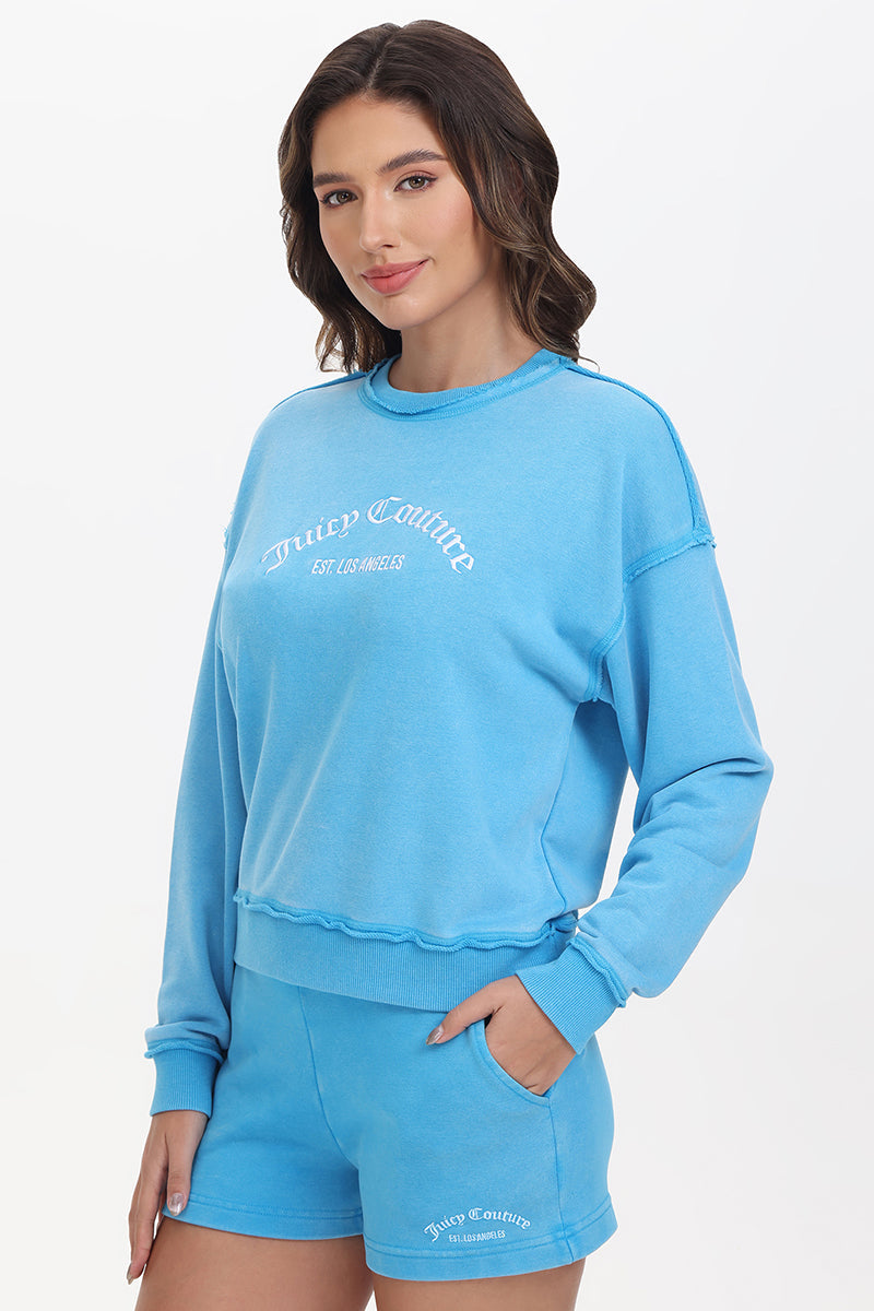 French Terry Embroidered Crewneck - Juicy Couture
