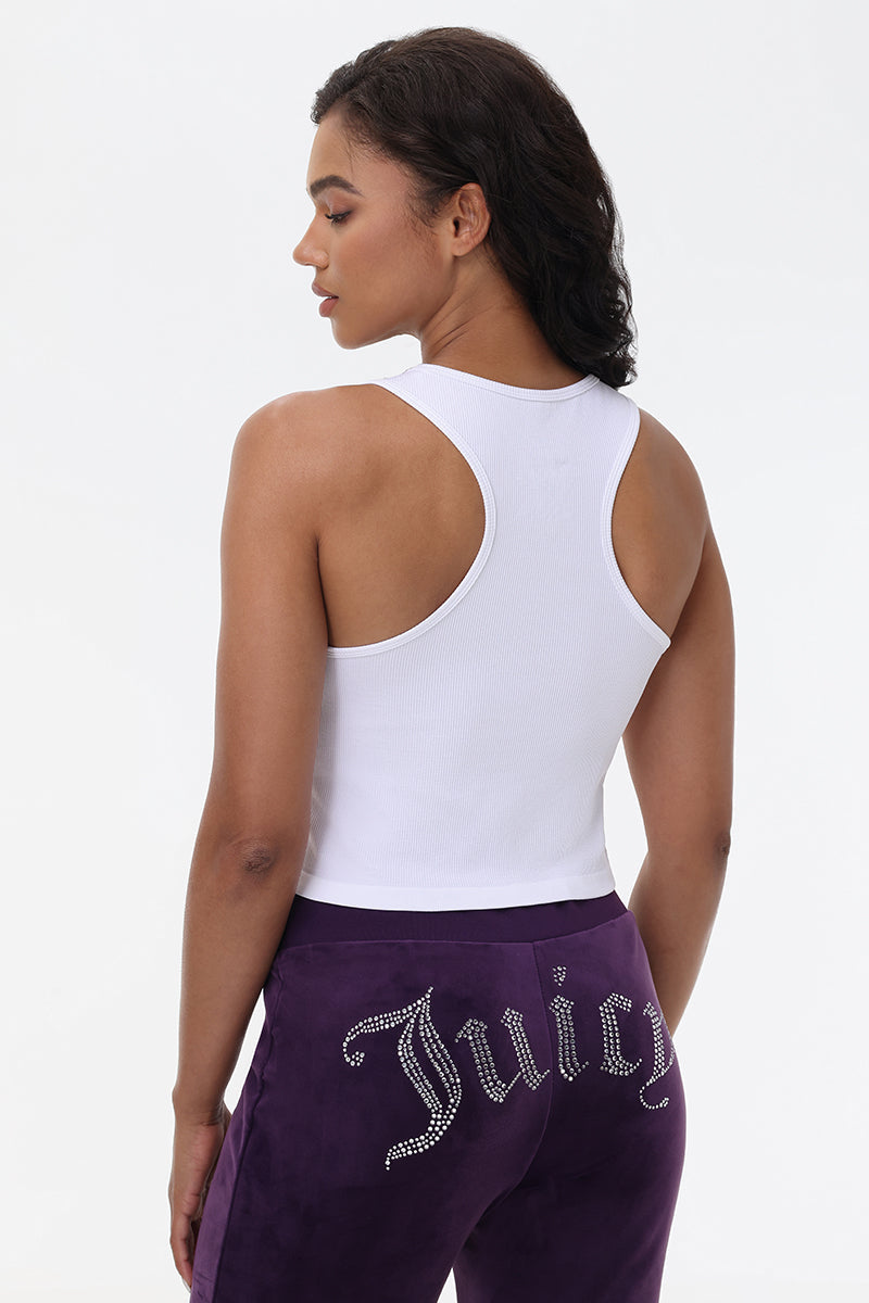 Small Bling High Neck Seamless Crop Tank