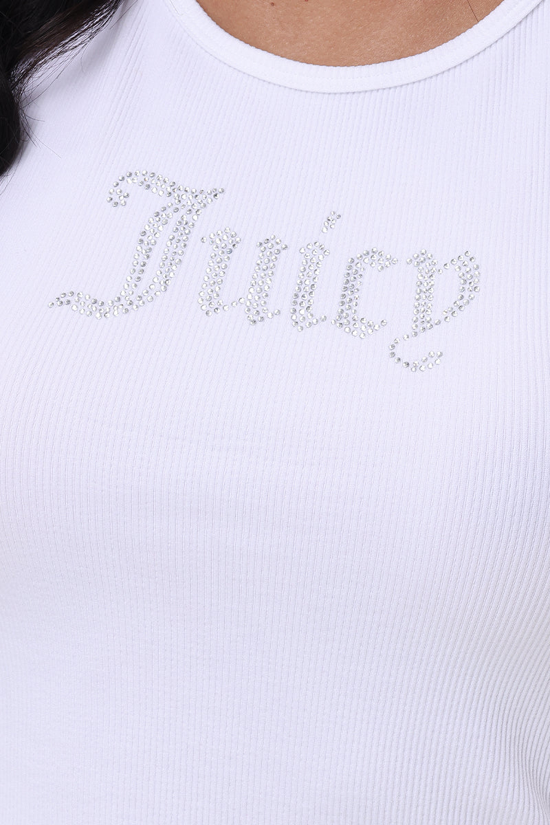 Small Bling High Neck Seamless Crop Tank