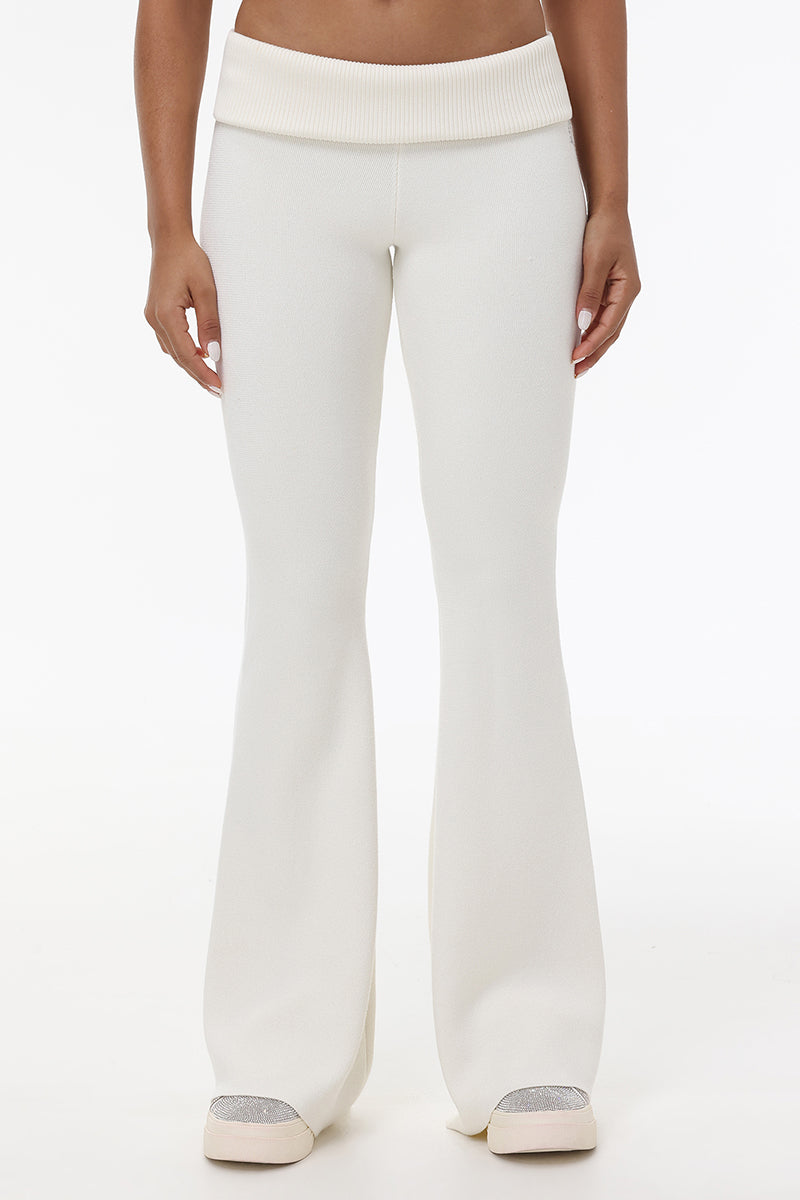 Low Rise Knit Flare Pants