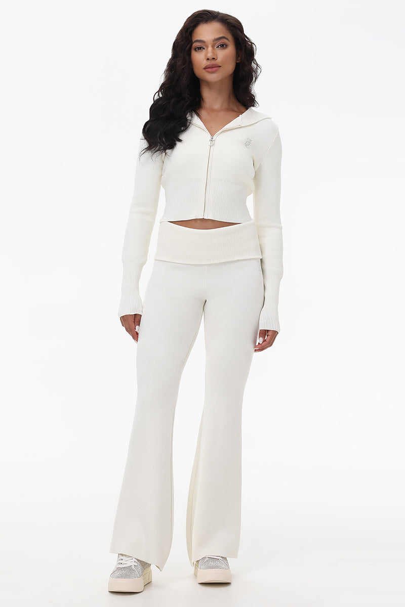 Low Rise Knit Flare Pants
