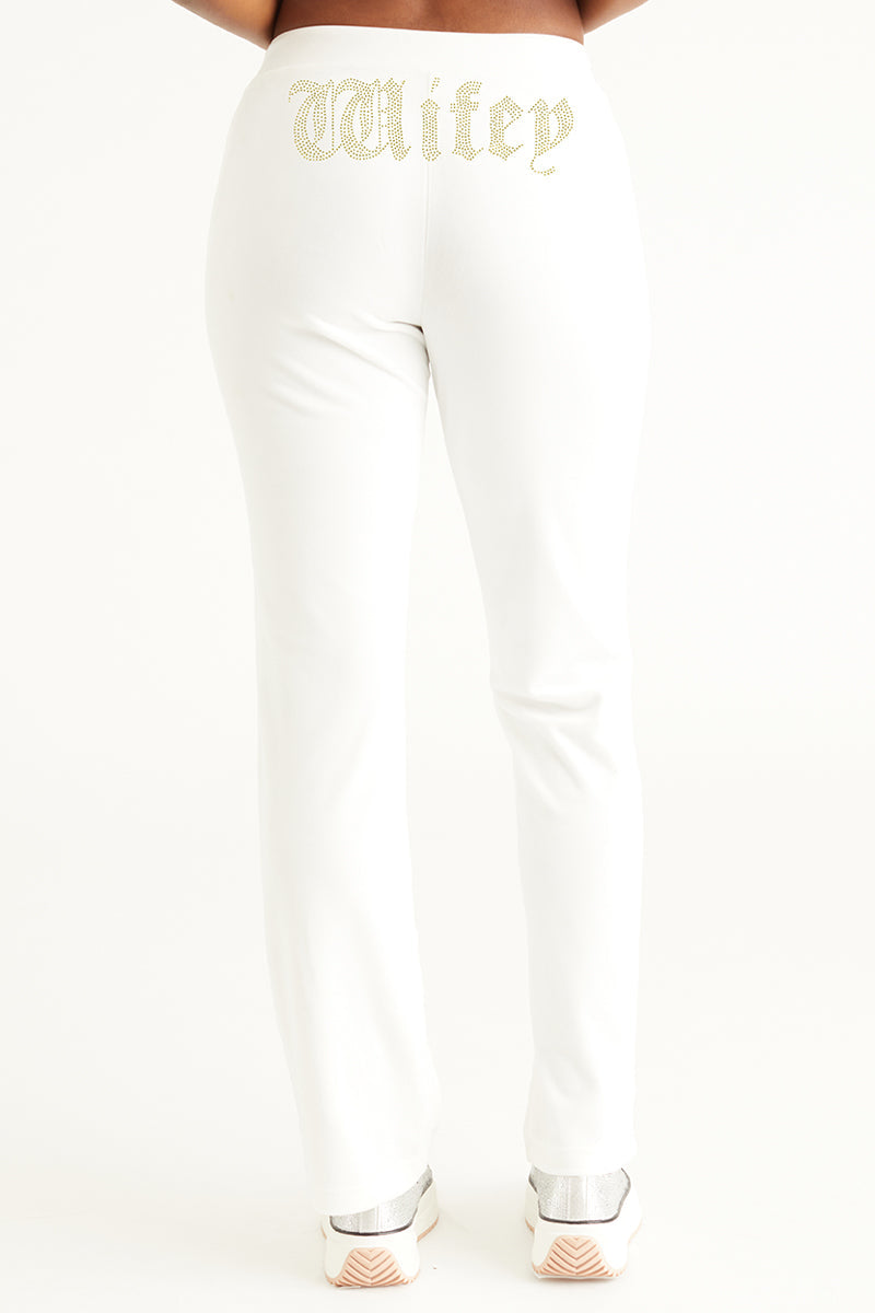 Wifey Customizable Big Bling Velour Track Pants - Juicy Couture