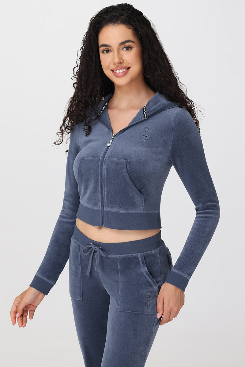 Heritage Cotton Velour Hoodie - Juicy Couture