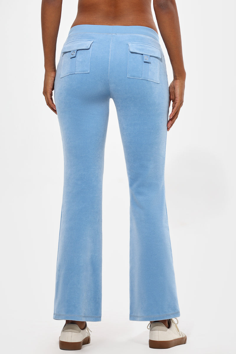 Crown Heritage Cotton Velour Track Pants - Juicy Couture