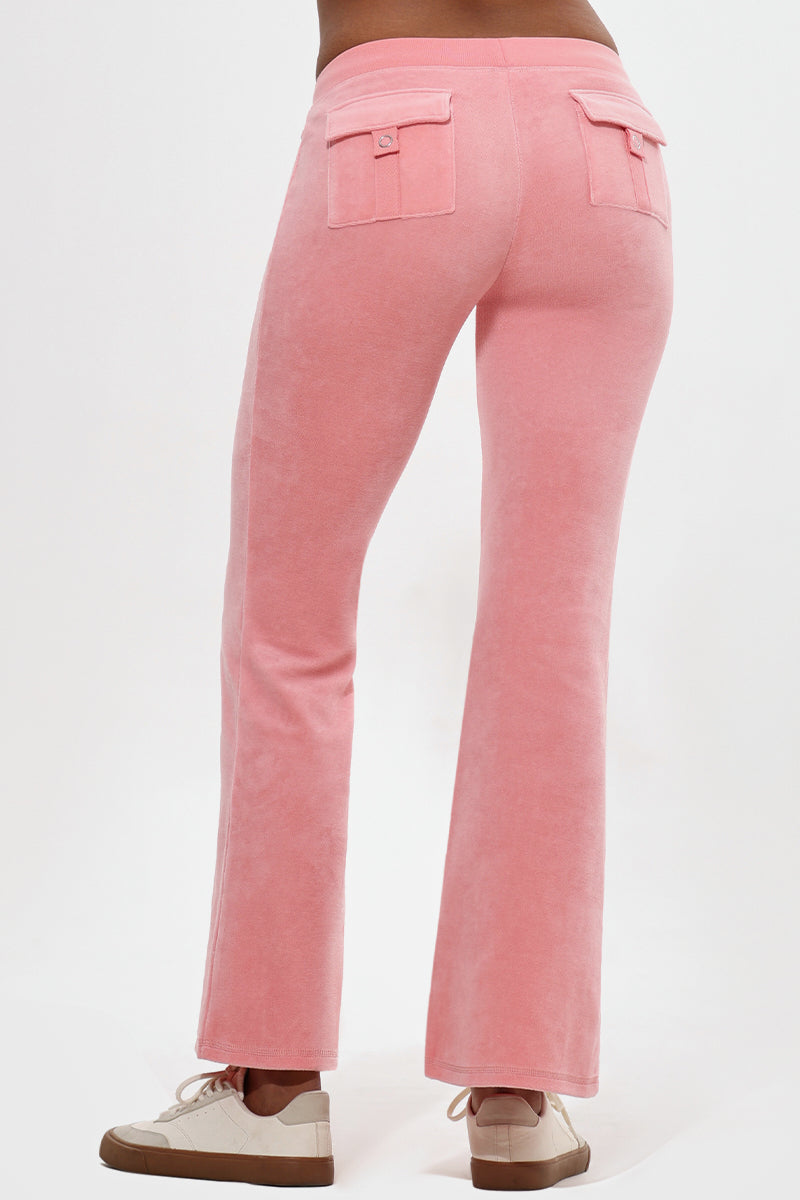 Crown Heritage Cotton Velour Track Pants - Juicy Couture