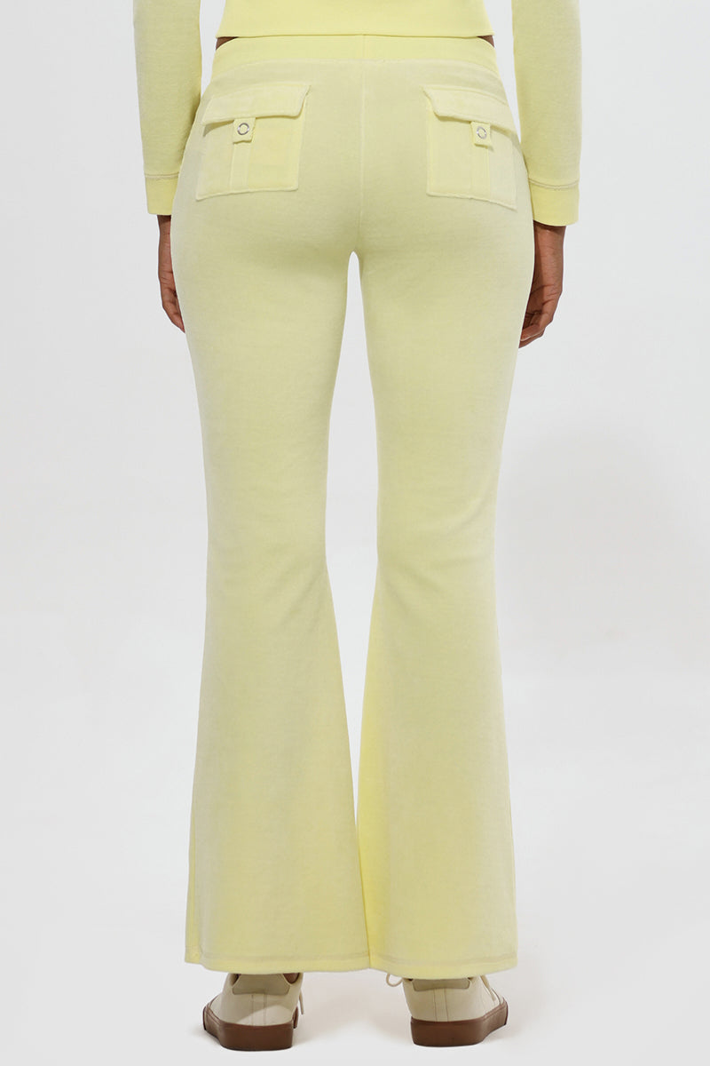 Crown Heritage Cotton Velour Track Pants - Juicy Couture