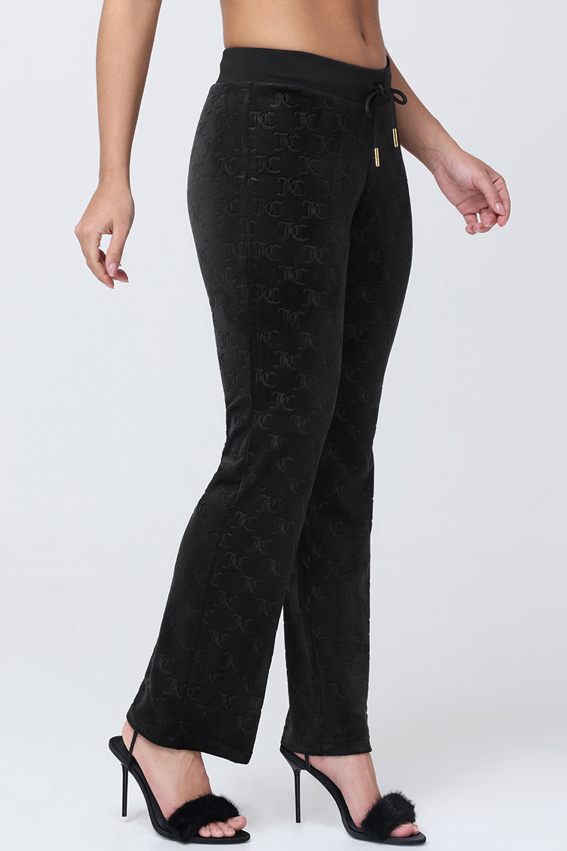 Embossed Velour Track Pants