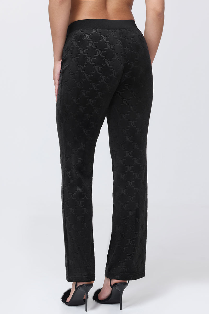 Embossed Velour Track Pants