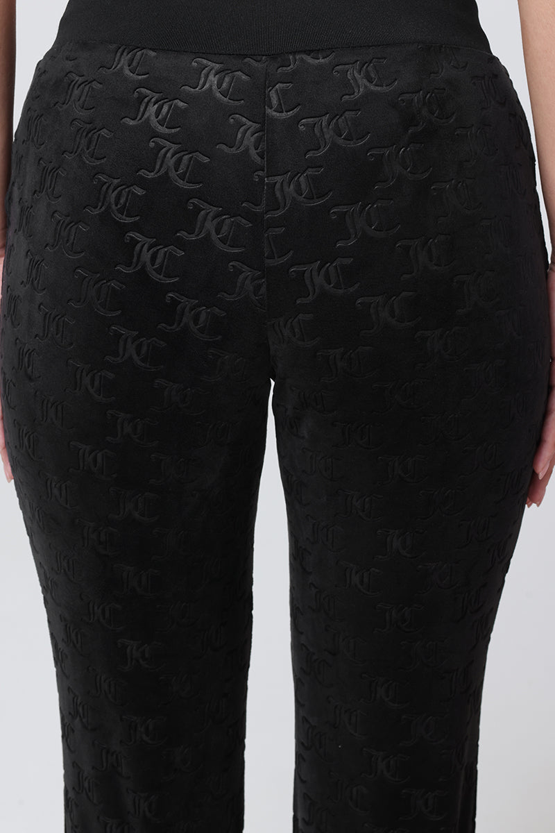 Embossed Velour Track Pants