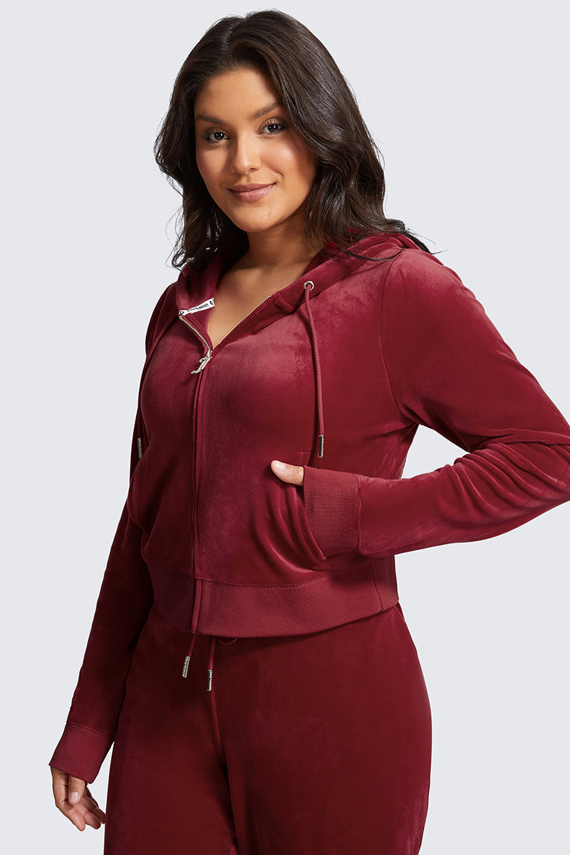 Plus-Size OG Big Bling Velour Hoodie