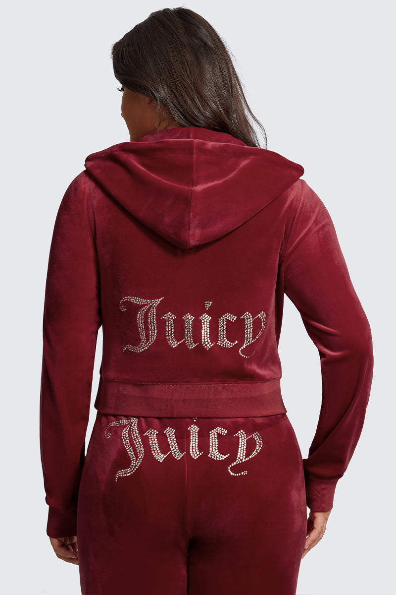 Plus-Size OG Big Bling Velour Hoodie