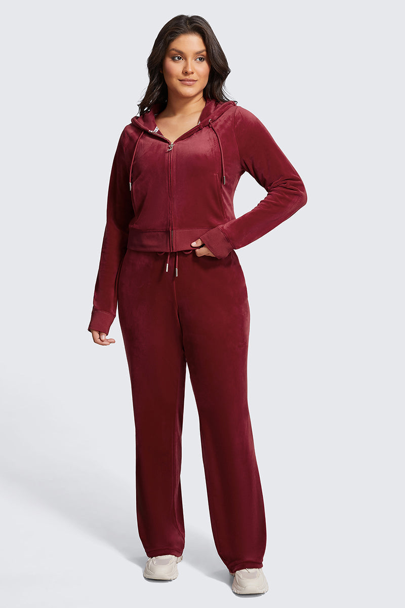 Plus-Size OG Big Bling Velour Hoodie