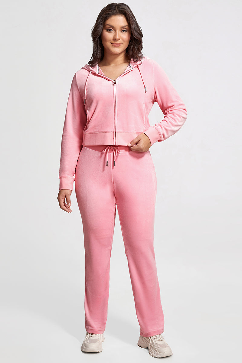 Plus-Size OG Big Bling Velour Hoodie