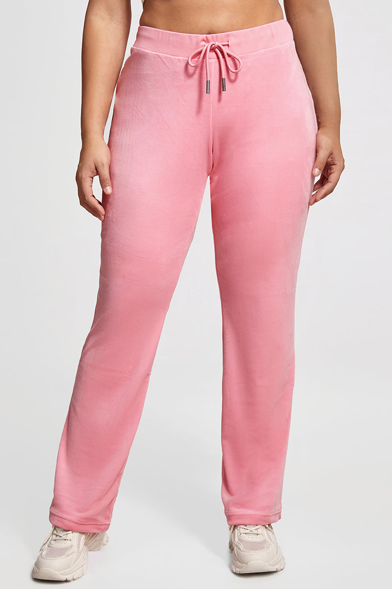 Plus-Size OG Big Bling Velour Track Pants