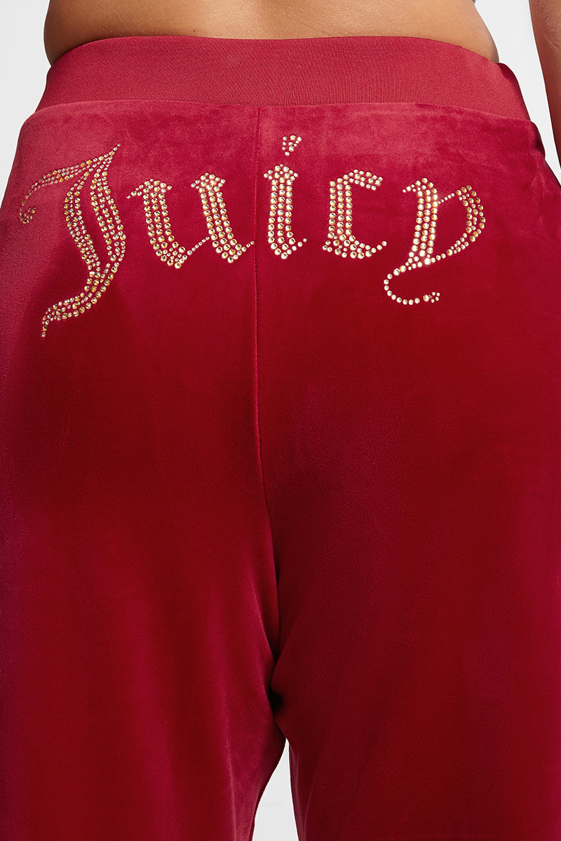 Plus-Size OG Big Bling Velour Track Pants