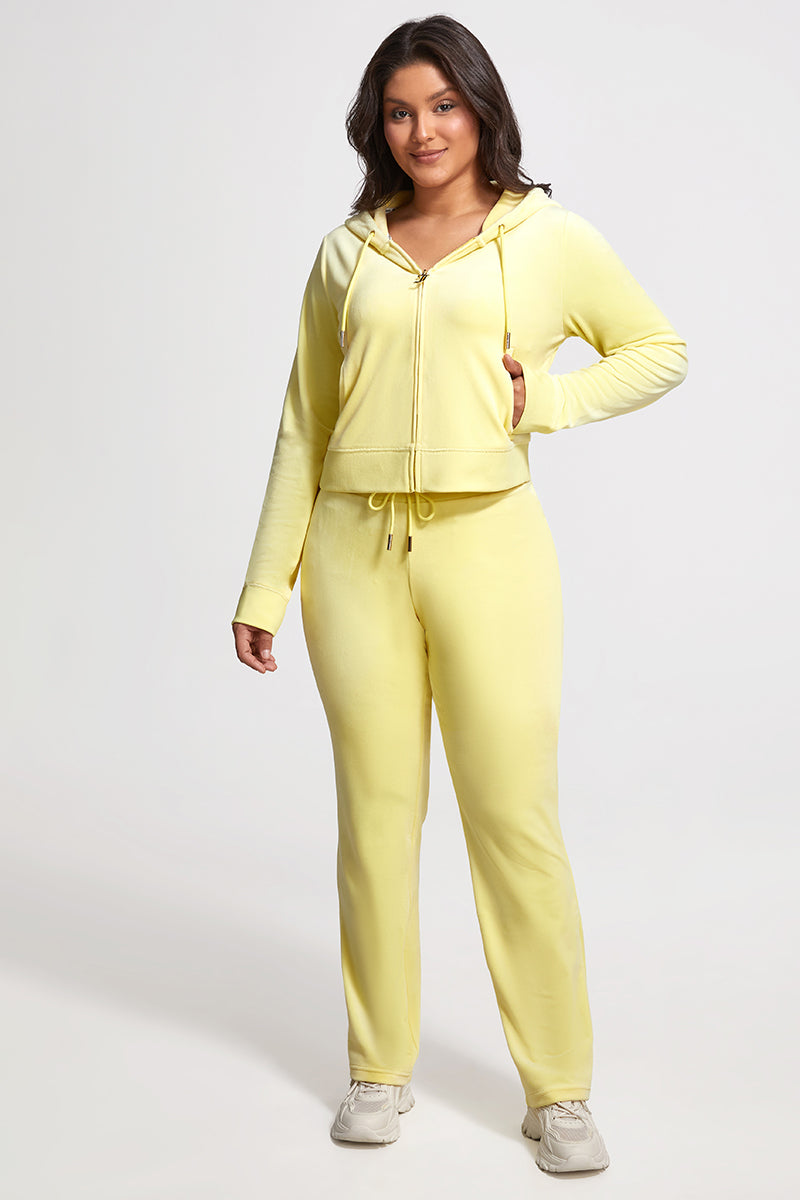 Plus-Size OG Big Bling Velour Track Pants