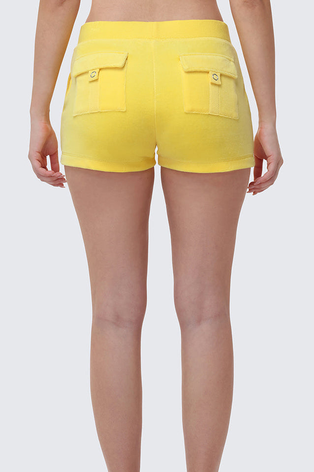 Heritage Cotton Velour Embroidered Shorts