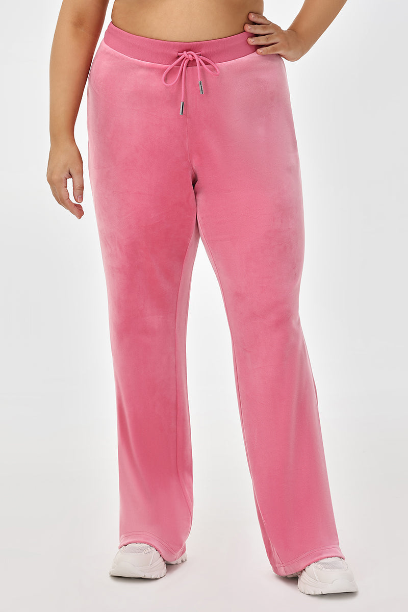 Plus-Size Mixed Crystals Velour Track Pants - Juicy Couture