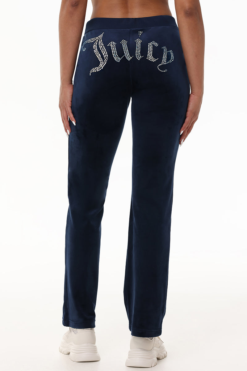Technicolor Customizable Big Bling Velour Track Pants - Juicy Couture