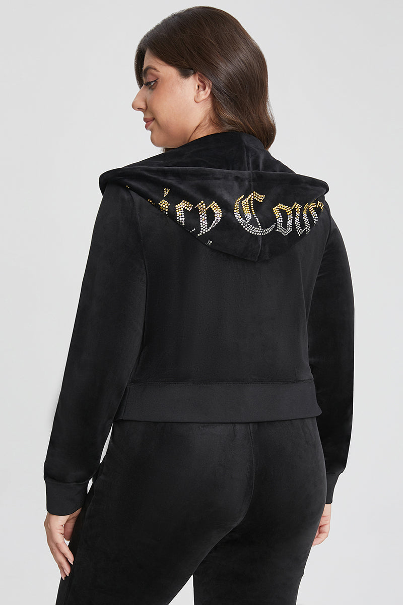 Plus-Size 30th Birthday Ombre Bling Hoodie - Juicy Couture
