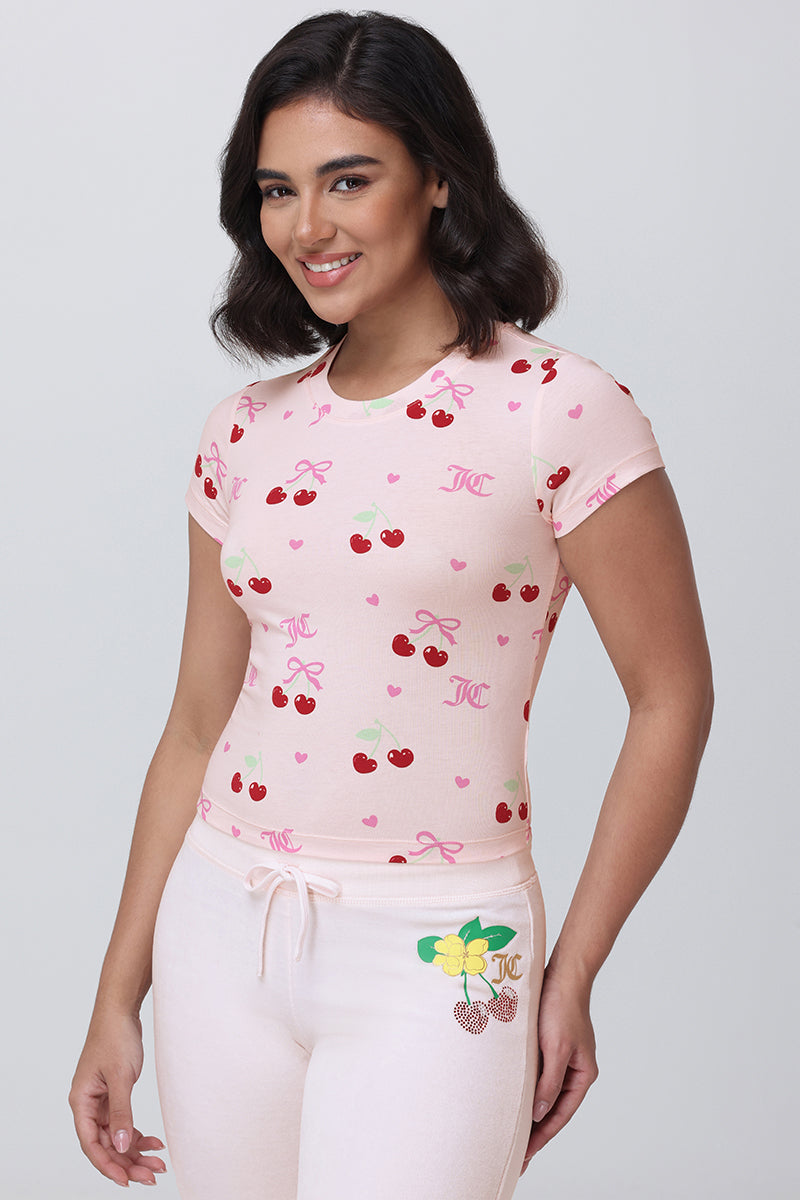 All Over Cherry Baby Tee