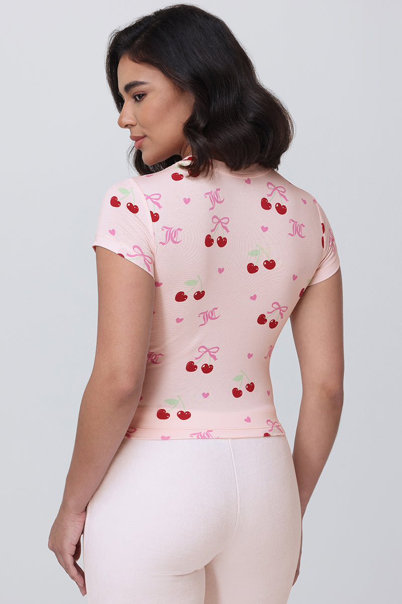 All Over Cherry Baby Tee