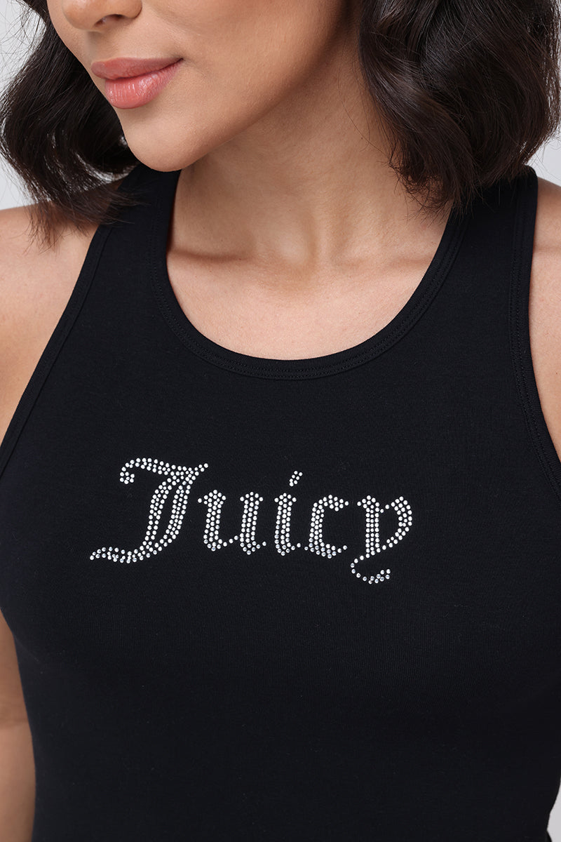 Small Bling High Neck Crop Tank