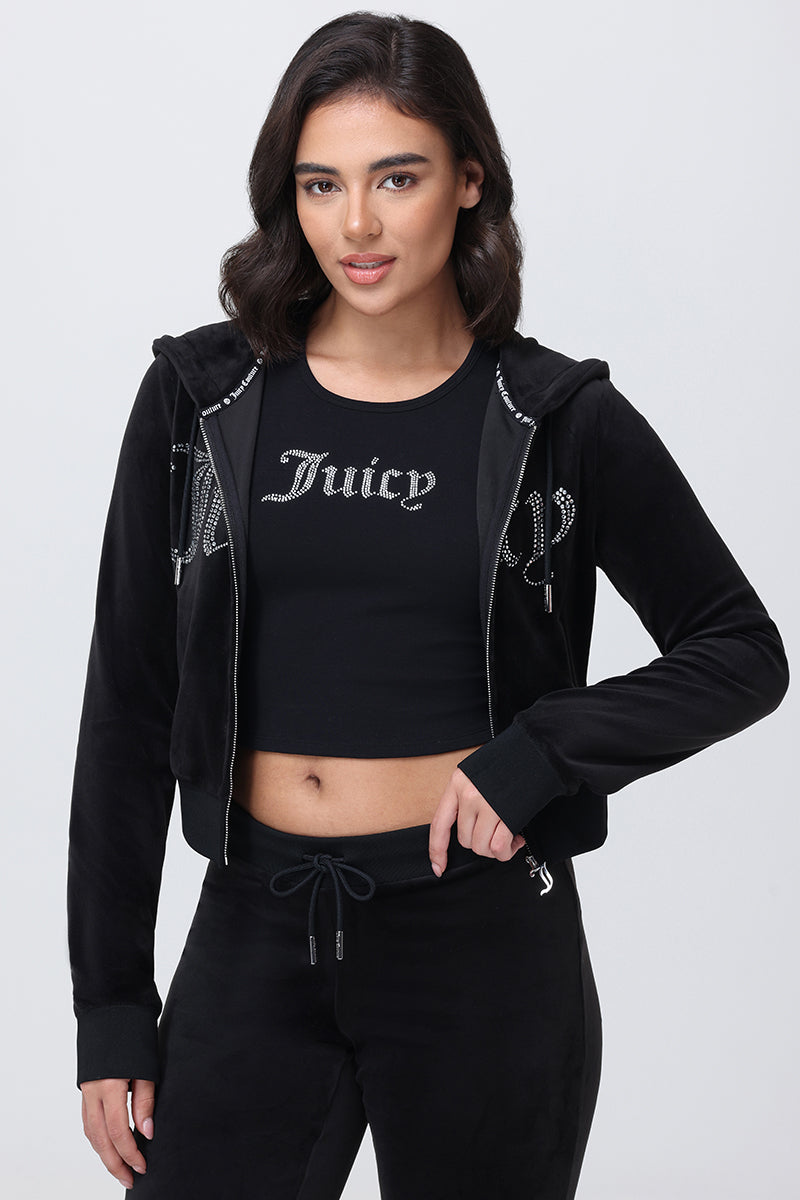 Small Bling High Neck Crop Tank