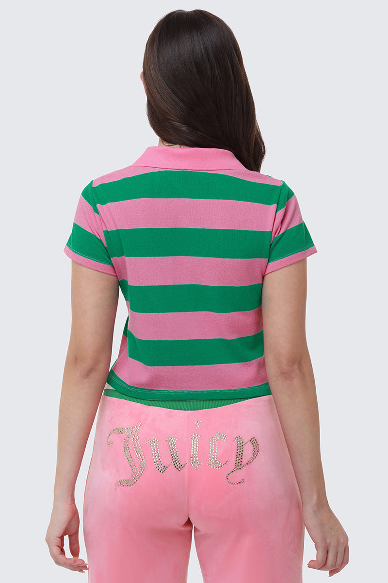Stripe Embroidered Baby Polo