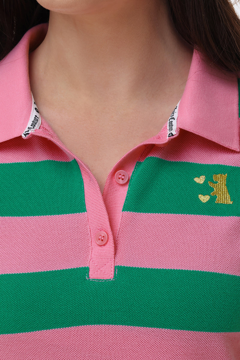Stripe Embroidered Baby Polo