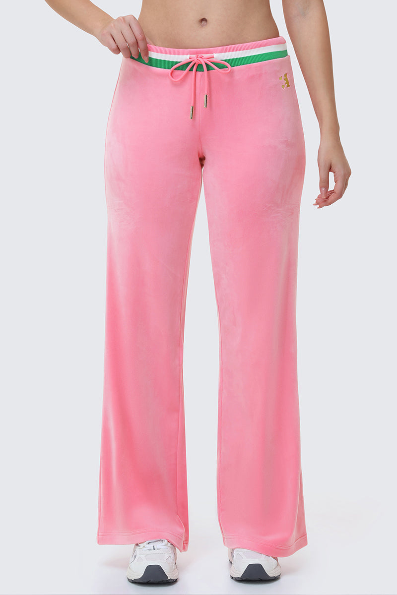 Heritage Stripe Bling Velour Track Pants