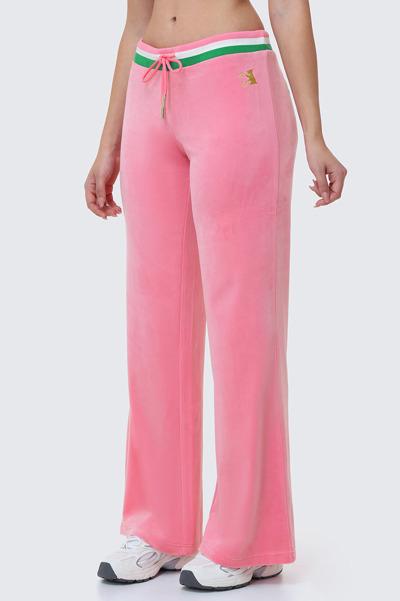 Heritage Stripe Bling Velour Track Pants