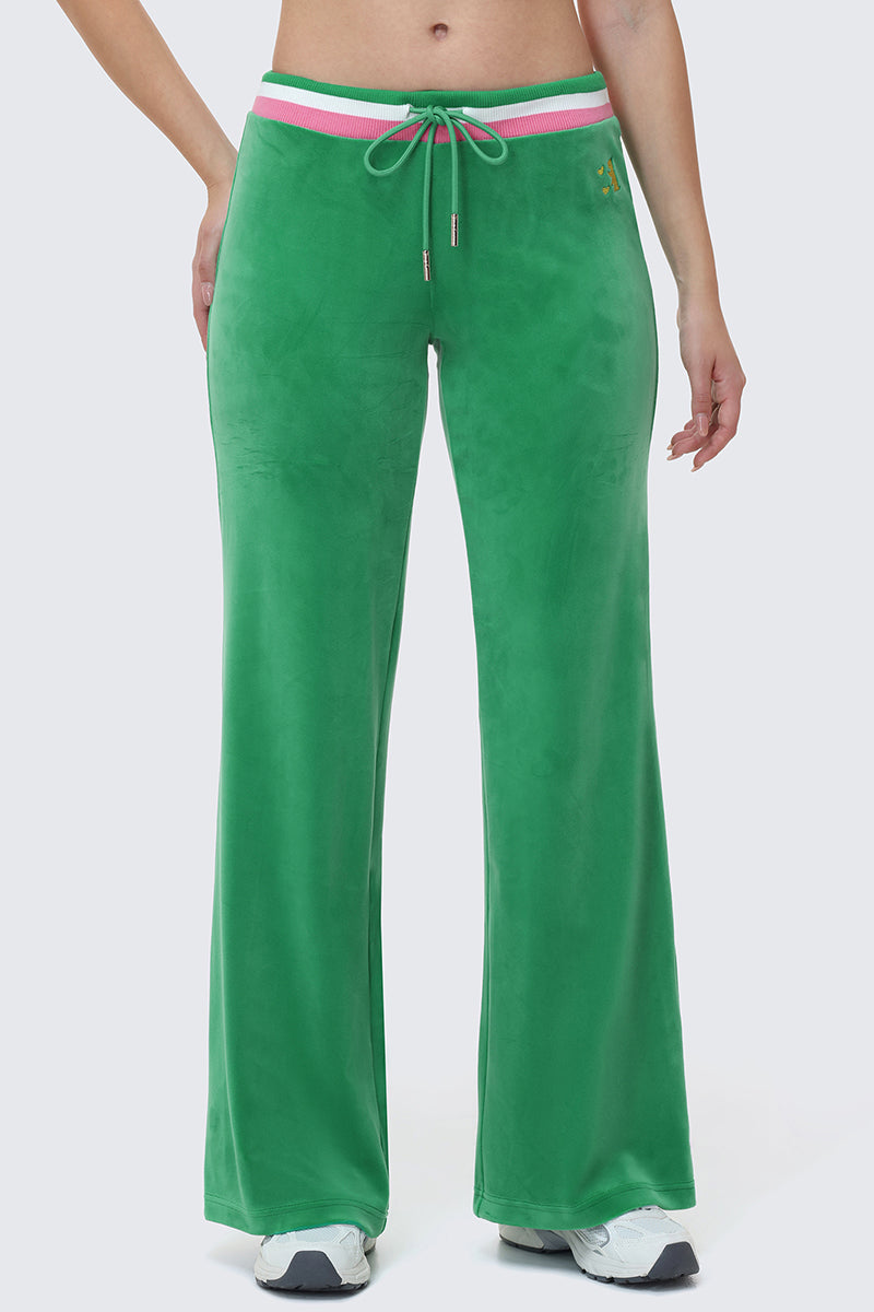 Heritage Stripe Bling Velour Track Pants