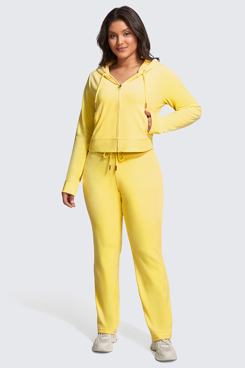 Plus-Size OG Big Bling Velour Hoodie