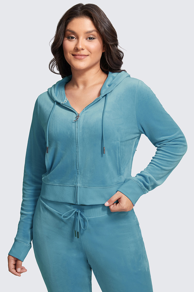 Plus-Size OG Big Bling Velour Hoodie